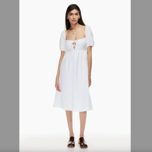 Aritzia Puff-sleeve Midi Dress 00 - Picture 1 of 4